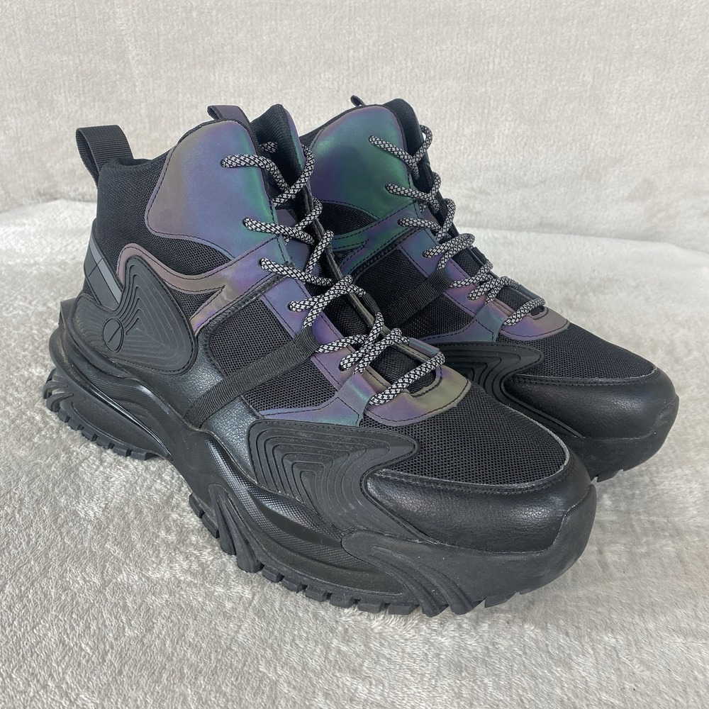 Javi Jiggy Men's Mid Sneakers Boots Shoes Size 12 Black Iridescent NEW
